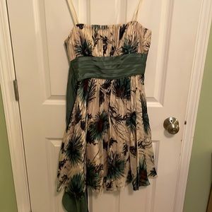Floral BCBG dress with attached sash